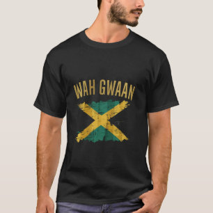 T-shirt Wah Gwaan Jamaïque Drapeau Jamaican Pride Reggae V