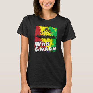 T-shirt Wah Gwaan Vintage Jamaïque Rétro Qu'est-ce Qu'il S