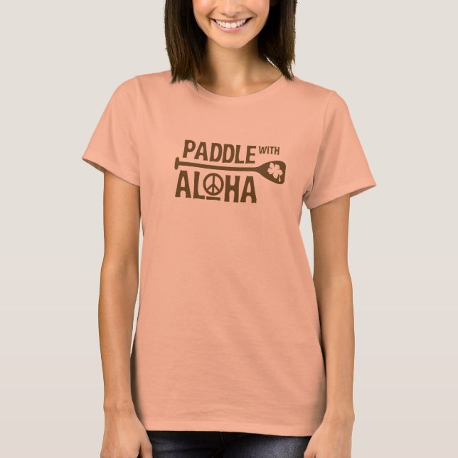 T-shirt Wahine Paddle avec Aloha Burnout Tee (Devant)