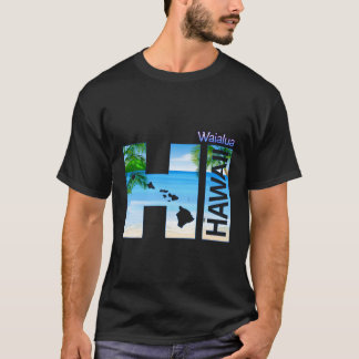 T-shirt Waialua Hi Hawaii Aloha Vacances d'État