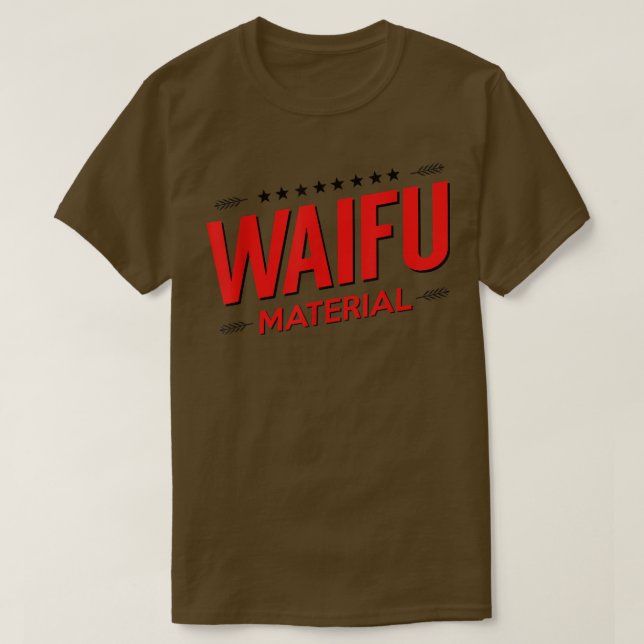 T-shirt Waifu Material Kawaii Anime Manga Japan School Ne (Design devant)