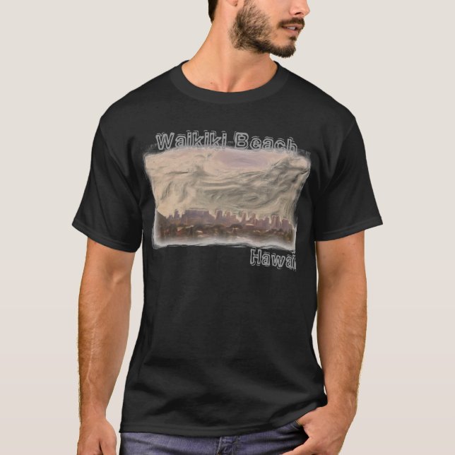 T-shirt Waikiki Beach Hawaii chemise (Devant)
