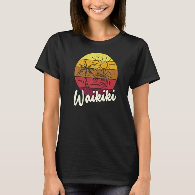 T-shirt Waikiki Beach Surf Vêtements Pour Surfer Surf (Devant)