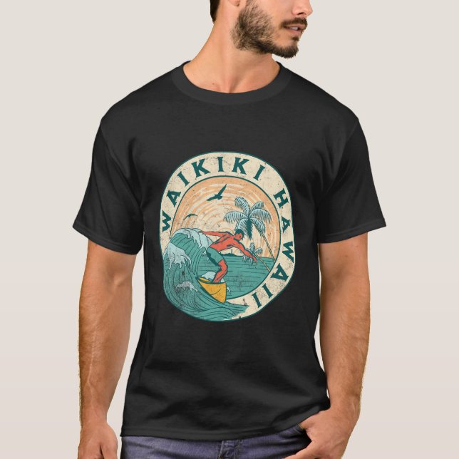 T-shirt Waikiki Hawaï  (Devant)