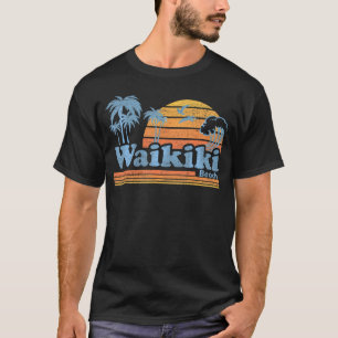 T-shirt Waikiki Honolulu Hawaii Beach Surf Hawaiian