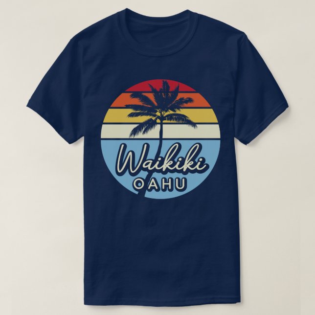 T-shirt Waikiki Oahu Hawaii (Design devant)