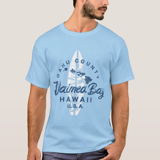 T-shirt Waimea Bay Hawaii Côte-Nord Oahu Hawaii Surfin (Devant)