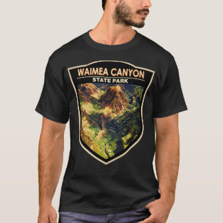 T-shirt Waimea Canyon State Park Hawaii Watercolor Badge T