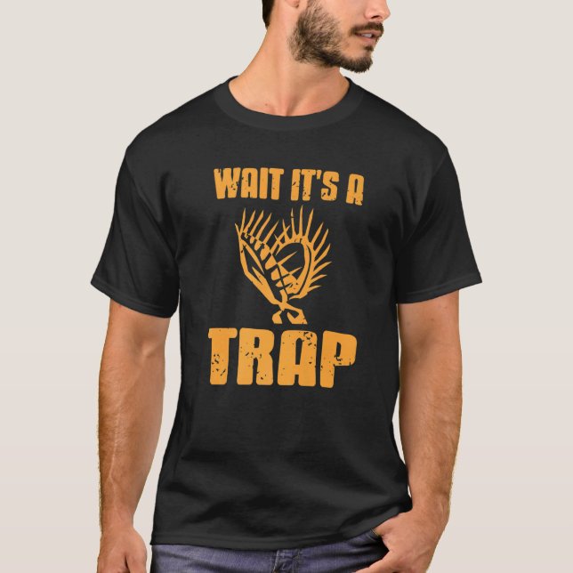 T-shirt Wait It's A Trap Cool Venus Flytrap Retro Present (Devant)