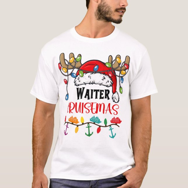 T-shirt Waiter Cruisemas Matching Christmas Pajamas (Devant)