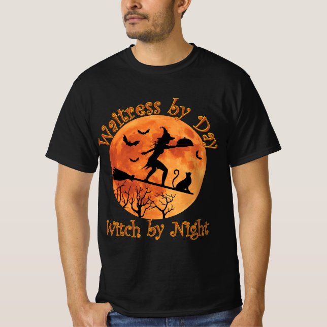 T-shirt Waitress by Day Witch by Night (Devant)