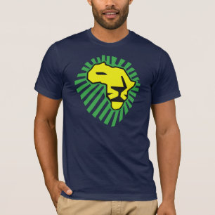 T-shirt Waka waka Chemise Lion Jaune Mane Vert
