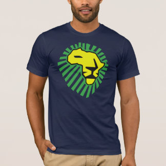 T-shirt Waka waka Chemise Lion Jaune Mane Vert