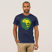 T-shirt Waka waka Chemise Lion Jaune Mane Verte (Devant entier)