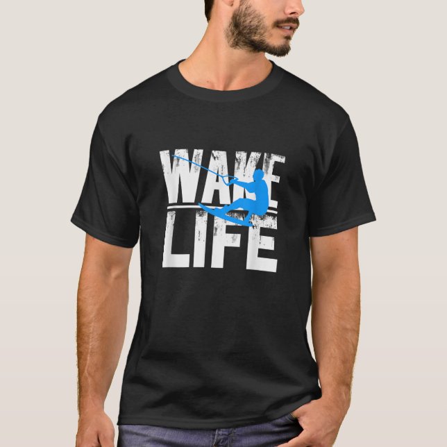 T-shirt Wake Surfing Life Gif Boat Lake Wakesurfing (Devant)