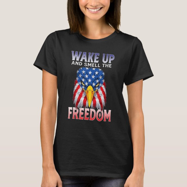 T-shirt Wake Up And Smell The Freedom American Eagle (Devant)