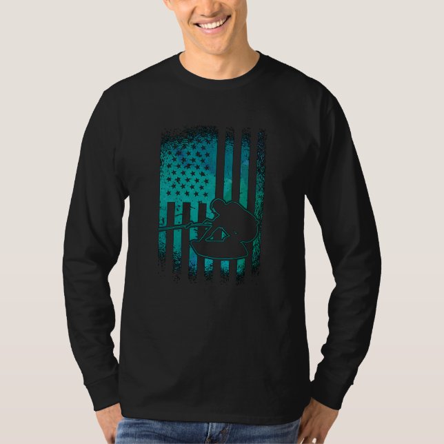 T-shirt Wakeboard American Flag Wakeboard Wakeboard (Devant)