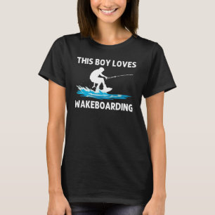 T-shirt Wakeboard Cool pour garçons Enfants Wakeboard Surf