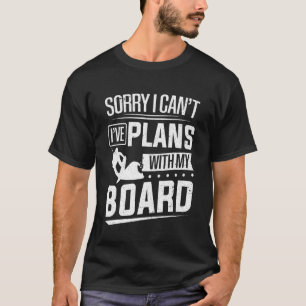 T-shirt Wakeboard J'ai des plans avec ma carte Wakeboard_1