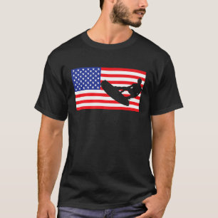 T-shirt Wakeboard USA American Flag Lake Wakeboard 4e