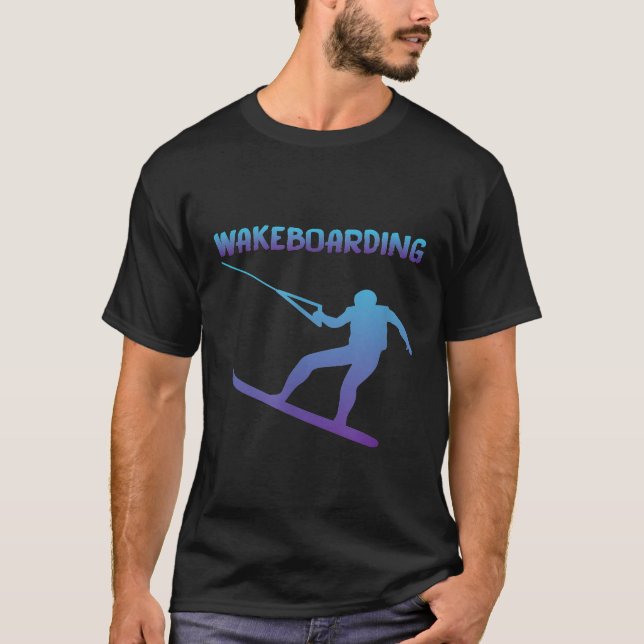 T-shirt Wakeboard Wakeboard Wakeboard Surf Cadeau (Devant)