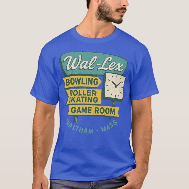 T-shirt Wal-Lex Retro Bowling Rollerway Vintage (Devant)