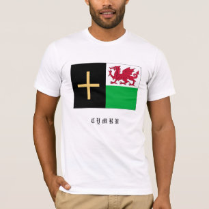 T-shirt Wales Cross & Dragon