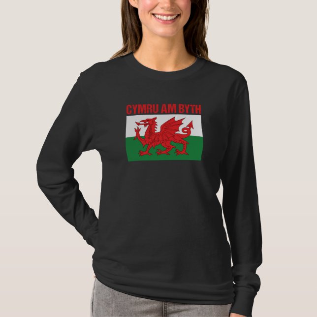 T-shirt Wales Home Country Welsh Flag Cymru Am Byth (Devant)