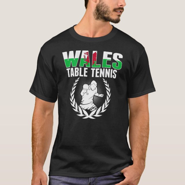 T-shirt Wales Table Tennis   Welsh Ping Pong Team Supporte (Devant)