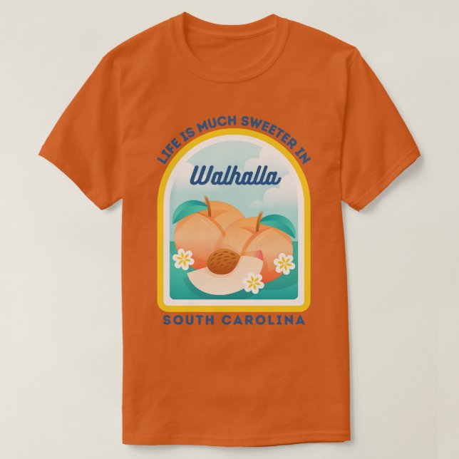 T-shirt Walhalla Sud olina SC Peach Souvenir touristique (Design devant)