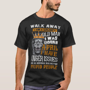 T-shirt Walk Away Je suis un vieil homme grincheux Je suis