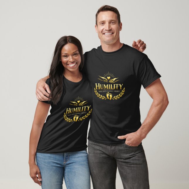 T-shirt Walk With Humble Hearts – Humility Design (Unisexe)