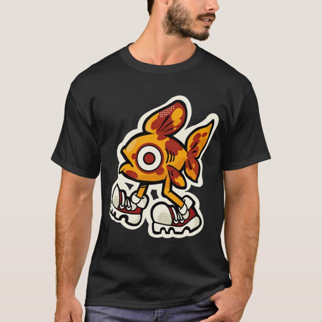 T-shirt Walking Fish - poisson qui marche  (Devant)