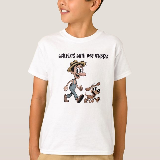 T-SHIRT WALKING WITH MY BUDDY  (Devant)
