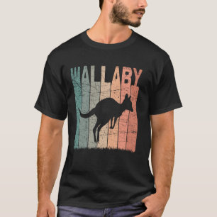 T-shirt Wallaby Vintage Kangourou Wallaby Zoologie Rétro