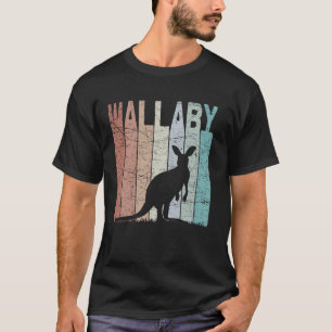 T-shirt Wallaby Vintage Kangourou Wallaby Zoologie Rétro