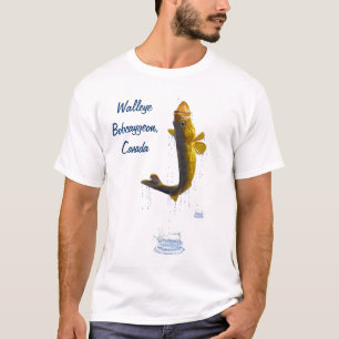 T-shirt Walleye Fishing, Chemise sportive du pêcheur en pl