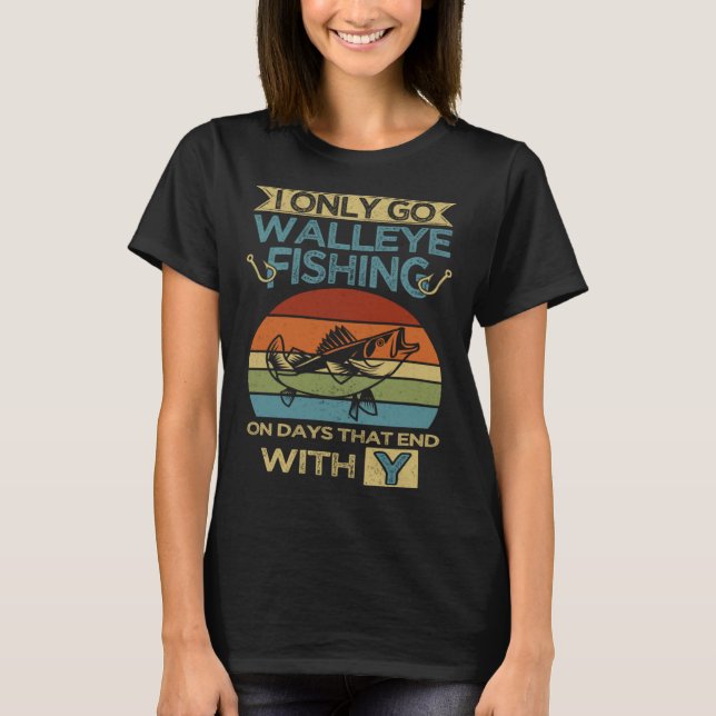 T-shirt Walleye Fishing & Fisherman Angler (Devant)