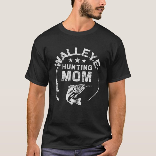 T-shirt Walleye Fishing Maman - Drôle Chasse au Walleye Pu (Devant)