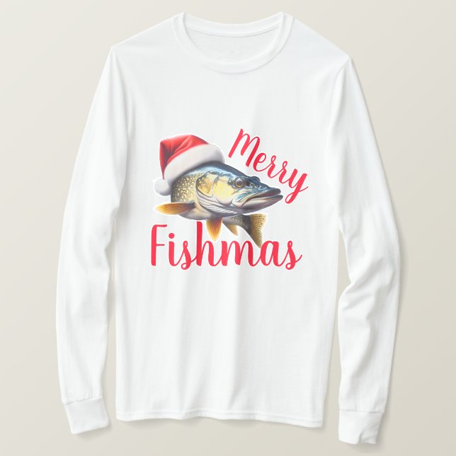 T-shirt Walleye "Merry Fishmas" (Design devant)