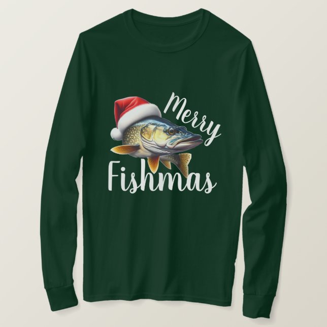 T-shirt Walleye "Merry Fishmas" (Design devant)
