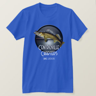 T-shirt Walleye Pike, Water and Moon Memorial