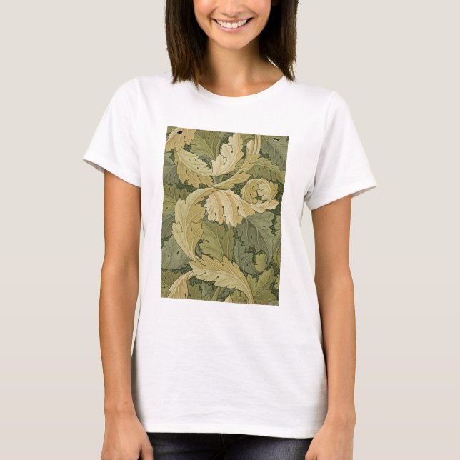 T-shirt Wallpaper design with Acanthus/Woodland colours, 1 (Devant)