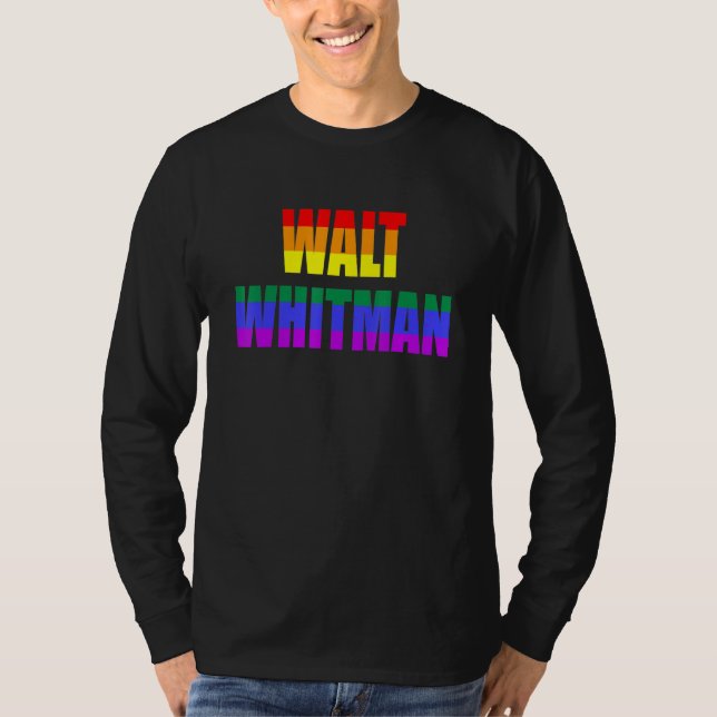 T-shirt Walt Whitman Gay Pride American Poet English Write (Devant)