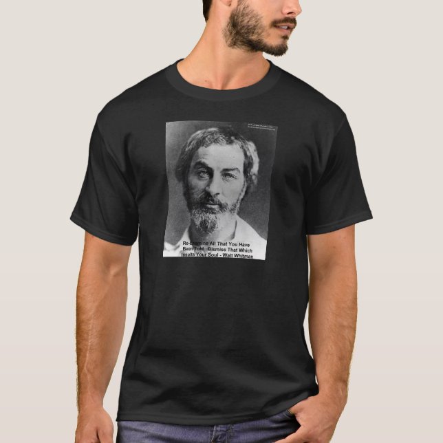 T-shirt Walt Whitman "Insult The Soul" Quota Venin & Cards (Devant)