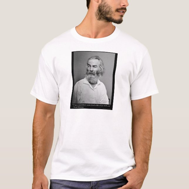 T-shirt Walt Whitman Joy With You Love Citer des Mugs Tee  (Devant)