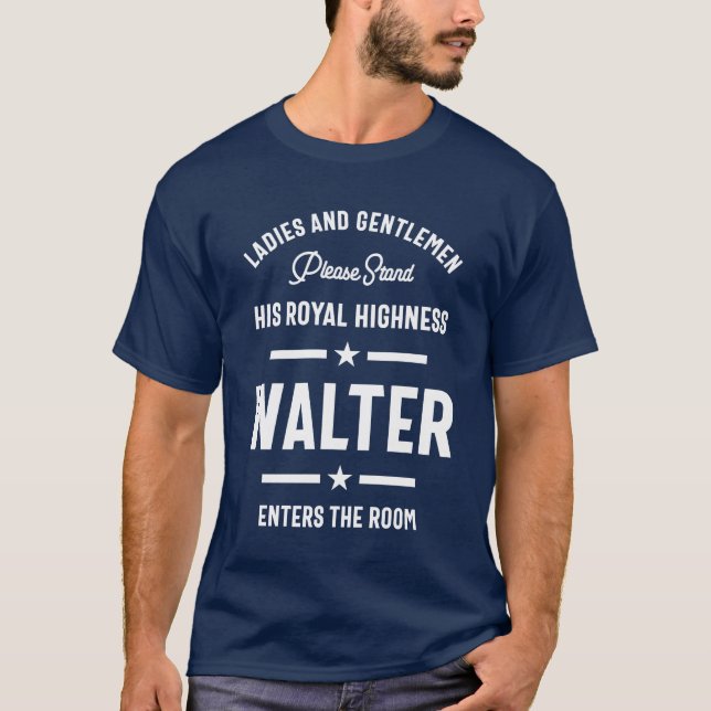 T-shirt Walter Nom personnalisé Cadeau Anniversaire (Devant)