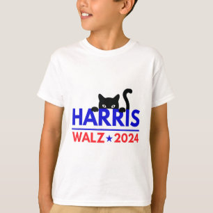 T-shirt Walz 2024 Drôle Chat Élection Kamala Harris Tim Wa