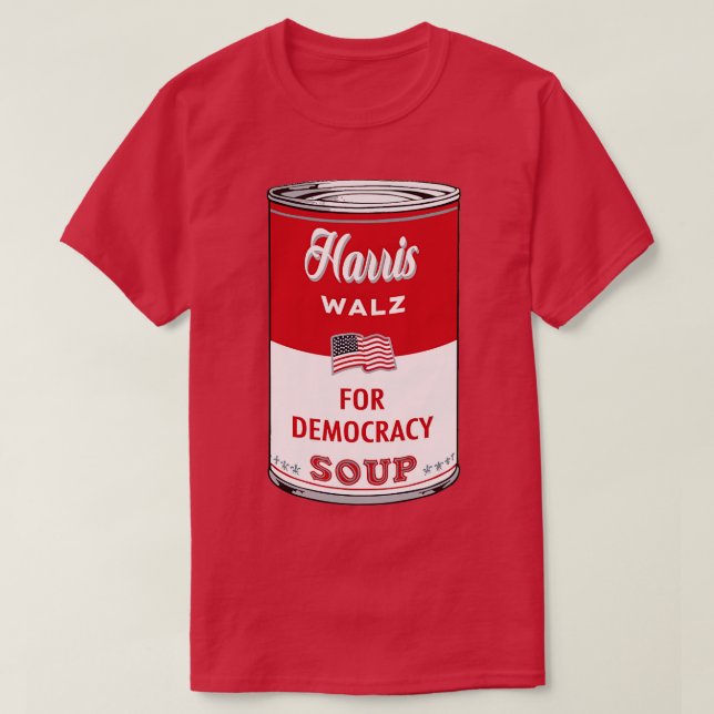 T-shirt Walz 2024 Soup Can for Democracy (Design devant)