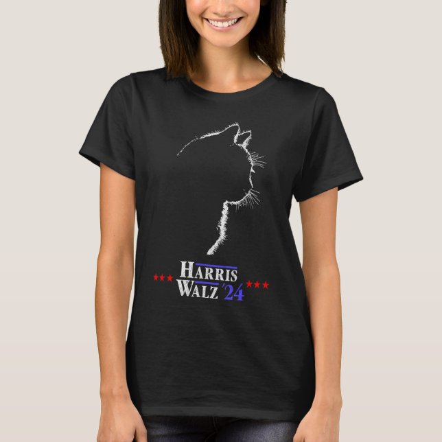 T-shirt Walz Chemise Chat Dames Pour Harris Kamala Walz Ch (Devant)